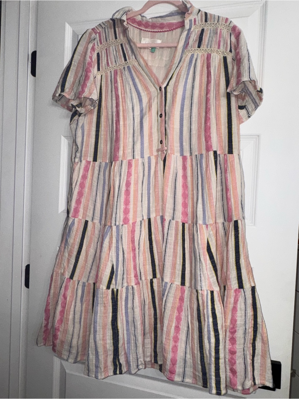 Anthropologie Striped Tiered dress
